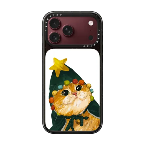 The Cat-Mas Tree | iPhone 18 Pro Max / Impact Case MagSafe Compatible - Glossy / Glossy Black | Image 1