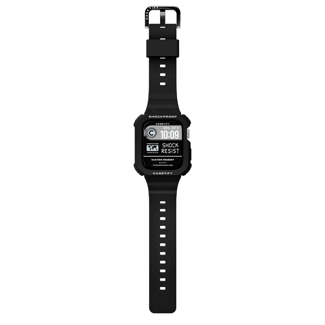 Sync It Up Set (Black) - iPhone 16 Pro Max Ultra Bounce Case MagSafe Compatible (Clear Black) & Apple Watch Series 10 46mm The Bounce Odyssey Band (Black)
