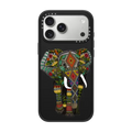 floral elephant transparent | iPhone 17 Pro Max / Impact Case MagSafe Compatible / Matte Black | Image 1