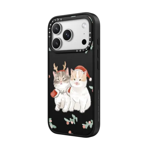 meowy christmas | iPhone 17 Pro Max / Impact Case MagSafe Compatible / Matte Black | Image 2