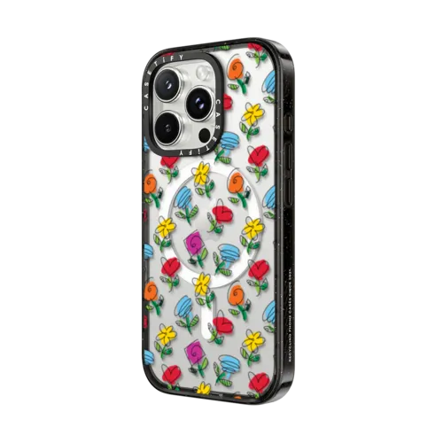 FLOWERS BY ROMERO BRITTO | iPhone 16 Pro Max / Impact Case MagSafe Compatible / Black | Image 2