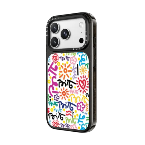 GRAFFITI COLOR BY ROMERO BRITTO | iPhone 18 Pro Max / Impact Case MagSafe Compatible - Glossy / Glossy Black | Image 2