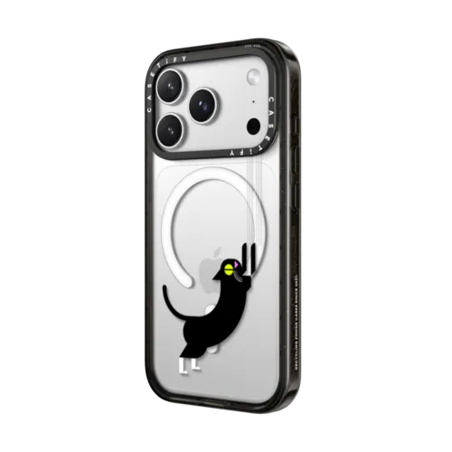 Simple Cat - 07 | iPhone 17 Pro Max / Impact Case MagSafe Compatible / Black | Image 2