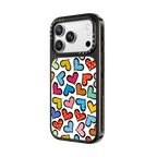 HEARTS BY ROMERO BRITTO | iPhone 18 Pro Max / Impact Case MagSafe Compatible - Glossy / Glossy Black | Image 2