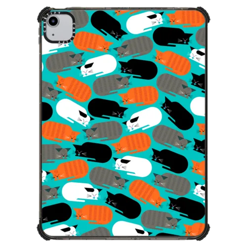 Simpe Cat iPad - 02 | iPad Air (4th/5th gen) / iPad Impact Case / Black | Image 1