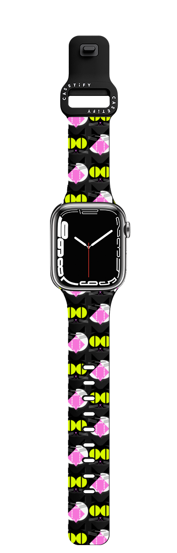 Simple Cat iWatch - 02 | Apple Watch Series 7-9 (45mm) / Impact Band / Black | Image 1