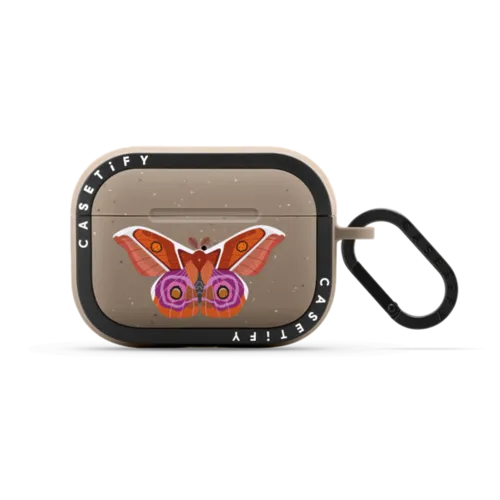 Magical Moth | AirPods Pro 2 / Earbuds Bounce Case / Matte Taupe | Image 1