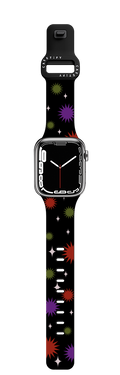 Star Confetti | Apple Watch Series 7-9 (45mm) / Impact Band / Black | Image 1