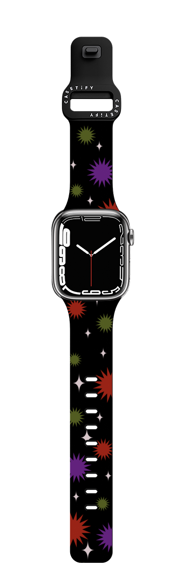 Star Confetti | Apple Watch Series 7-9 (45mm) / Impact Band / Black | Image 1