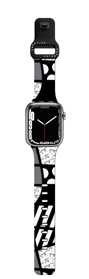 BLACK LANDSCAPE BY ROMERO BRITTO | Apple Watch Series 7-9 (45mm) / Impact Band / Black | Image 1