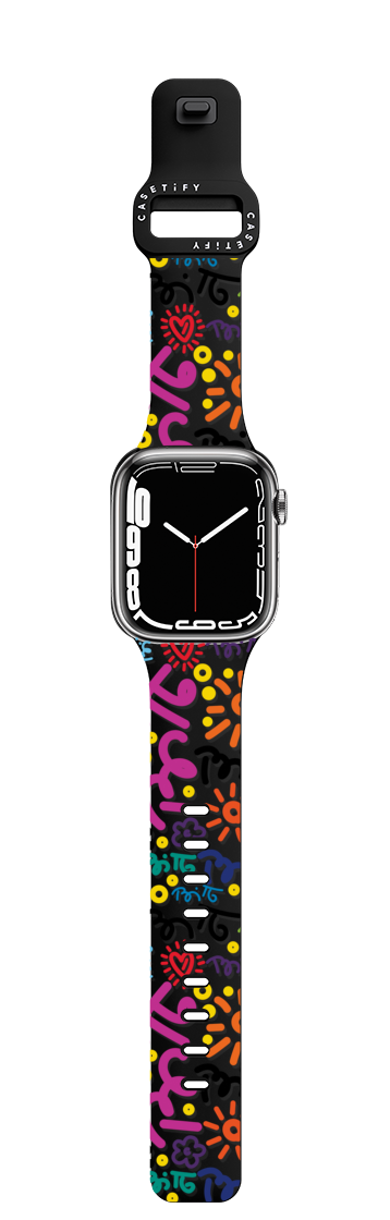 GRAFFITI BY ROMERO BRITTO | Apple Watch Series 7-9 (45mm) / Impact Band / Black | Image 1