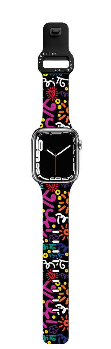 GRAFFITI BY ROMERO BRITTO | Apple Watch Series 7-9 (45mm) / Impact Band / Black | Image 1