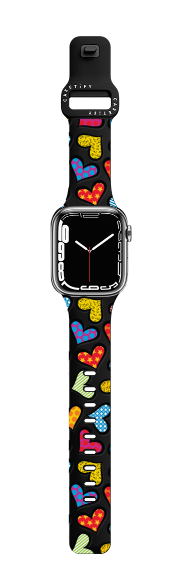 HEARTS BY ROMERO BRITTO | Apple Watch Series 7-9 (45mm) / Impact Band / Black | Image 1