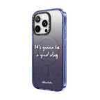 LIL AFFIRMATION NO.1 by aLILscribble | iPhone 16 Pro / Impact Case MagSafe Compatible / Glitter Indigo | Image 2