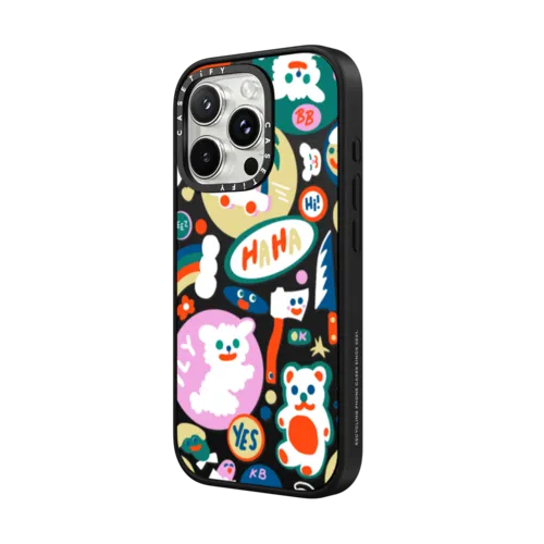 Happy Thoughts by Katie Benn | iPhone 16 Pro Max / Impact Case MagSafe Compatible / Matte Black | Image 2