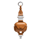 2-in-1 Utility Lanyard with Leather Earbuds - Ecru/tan - AirPods Pro