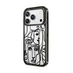 FACE MOSAIC SKETCH 1 CLEAR CASE IPHONE, ABSTRACT MINIMAL PEOPLE ILLUSTRATION By Ebi Emporium