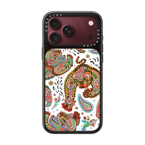 Tiger universe paisley by Phannapast | iPhone 18 Pro Max / Impact Case MagSafe Compatible - Glossy / Glossy Black | Image 1