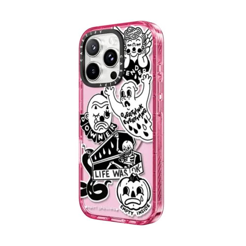 matt darling sticker case | iPhone 16 Pro / Impact Case MagSafe Compatible / Pink Fizz | Image 2