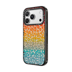 CHEEKY CHEETAH VIBRANT RAINBOW IPHONE, LEOPARD PRINT COLORFUL ANIMAL PATTERN OMBRE By Ebi Emporium | iPhone 17 Pro Max / Impact Case MagSafe Compatible / Black | Image 2