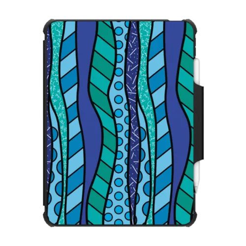WAVES BY ROMERO BRITTO | iPad Pro 11-inch (3rd/4th gen) / iPad Impact Folio Case / Black | Image 1