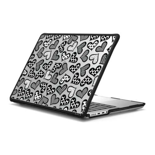 HEARTS BY ROMERO BRITTO | MacBook Pro 14-inch (M1 - M5) / MacBook Impact Case / Black | Image 1