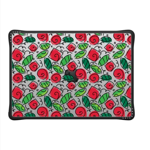 ROSES BY ROMERO BRITTO | MacBook Pro 14-inch (M1 - M5) / MacBook Impact Case / Black | Image 2
