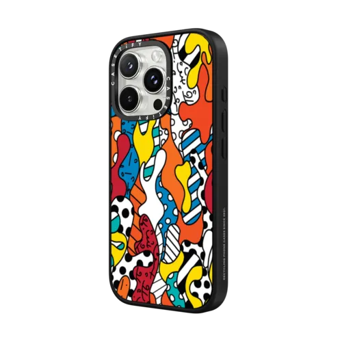 CAMOUFLAGE BY ROMERO BRITTO | iPhone 16 Pro / Impact Case MagSafe Compatible / Matte Black | Image 2