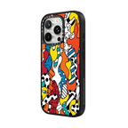 CAMOUFLAGE BY ROMERO BRITTO | iPhone 16 Pro / Impact Case MagSafe Compatible / Matte Black | Image 2