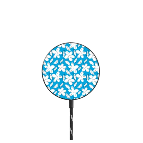 BLUE FLOWERS BY ROMERO BRITTO |   / PowerThru Magnetic Wireless Charger MagSafe Compatible / Black | Image 1