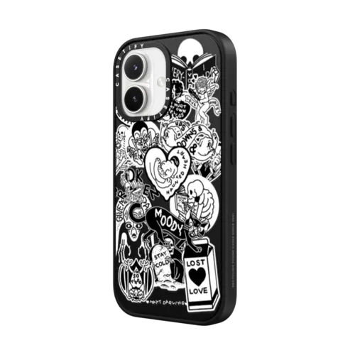 matt darling sticker collage | iPhone 17 / Impact Case MagSafe Compatible / Matte Black | Image 2