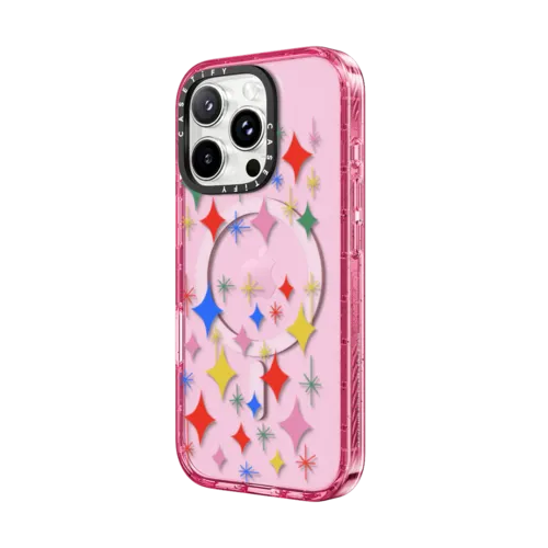 Sparkle Party by Katie Benn | iPhone 16 Pro Max / Impact Case MagSafe Compatible / Pink Fizz | Image 2