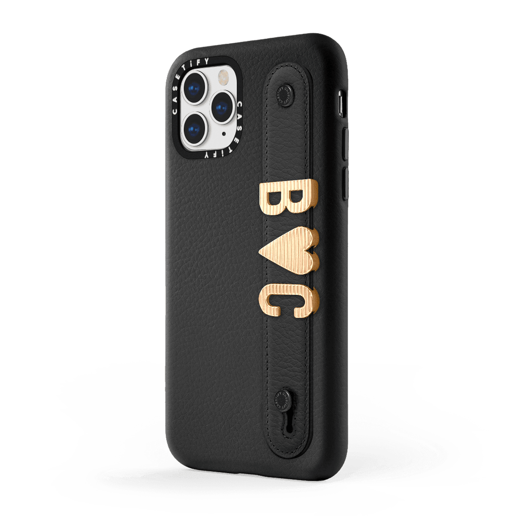 Custom Charm Strap Leather iPhone Case