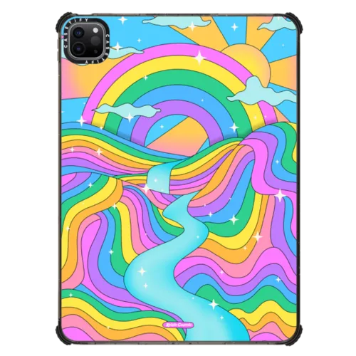 Rainbow Mountain by Kelsie Cosmic | iPad Pro 11-inch (3rd/4th gen) / iPad Impact Case / Black | Image 1