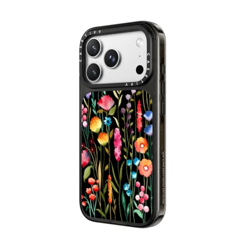 Jardin De Fleurs 1 phone case | iPhone 18 Pro Max / Impact Case MagSafe Compatible - Glossy / Glossy Black | Image 2