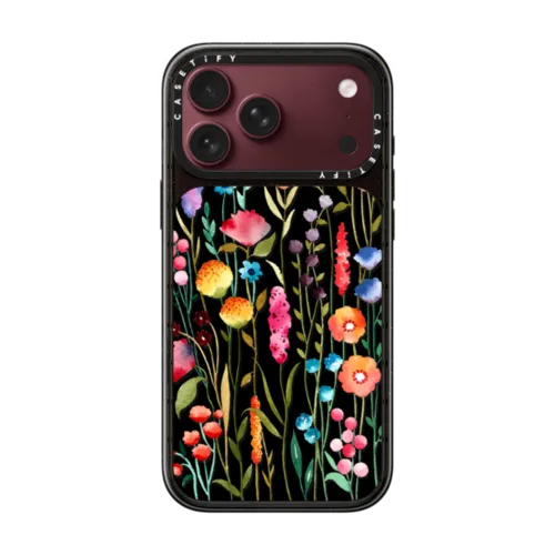 Jardin De Fleurs 1 phone case | iPhone 18 Pro Max / Impact Case MagSafe Compatible - Glossy / Glossy Black | Image 1