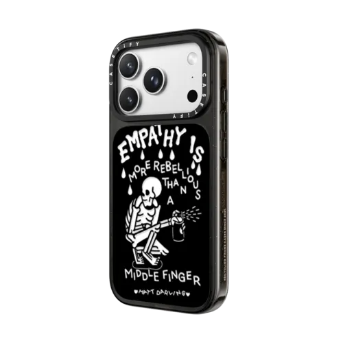 empathy is more rebellious than a middle finger | iPhone 18 Pro Max / Impact Case MagSafe Compatible - Glossy / Glossy Black | Image 2