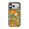 70s Floral over Green by Oh So Graceful | iPhone 17 Pro Max / Impact Case MagSafe Compatible / Black | Image 1