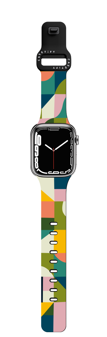 Mod with Blue by Oh So Graceful | Apple Watch Series 7-9 (45mm) / Impact Band / Black | Image 1