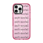 Anti-social by INKED by Dani | iPhone 16 Pro Max / Impact Case MagSafe Compatible / Pink Fizz | Image 1
