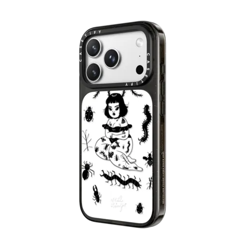 Bug Girl by Mel Stringer | iPhone 18 Pro Max / Impact Case MagSafe Compatible - Glossy / Glossy Black | Image 2