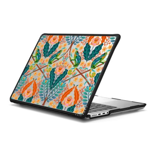 Chameleons (Orange) by Catherine Marion | MacBook Pro 14-inch (M1 - M5) / MacBook Impact Case / Black | Image 1