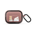 coffee cat and cola cat AirPods Case | AirPods Pro 2 / Earbuds Bounce Case / Matte Dusty Rose | Image 1
