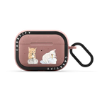 coffee cat and cola cat AirPods Case | AirPods Pro 2 / Earbuds Bounce Case / Matte Dusty Rose | Image 1