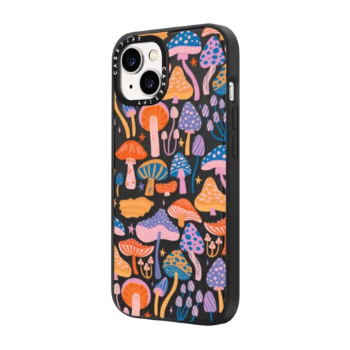 Magic Mushrooms | iPhone 14 / Impact Case / Matte Black | Image 2