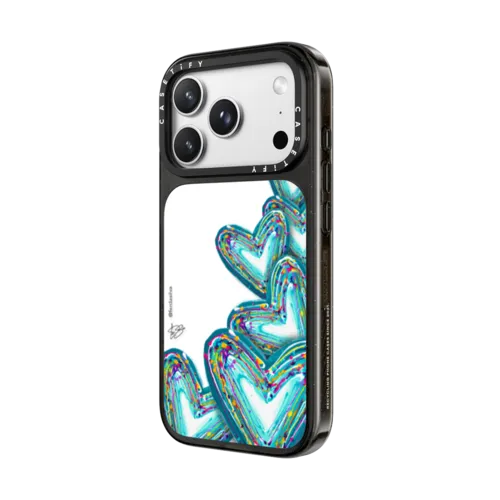 Corazon de Fer Multi-Teal | iPhone 18 Pro Max / Impact Case MagSafe Compatible - Glossy / Glossy Black | Image 2