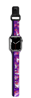 Corazon de Fer Multi-Purple and black stripe | Apple Watch Series 7-9 (45mm) / Impact Band / Black | Image 1