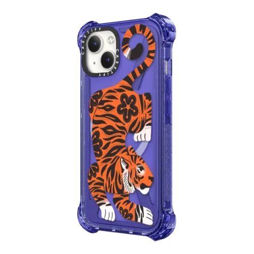Fierce Tiger | iPhone 14 Plus / Bounce Case MagSafe Compatible / Peri Purple | Image 2