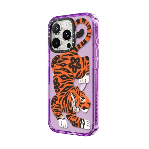 Fierce Tiger | iPhone 16 Pro Max / Impact Case MagSafe Compatible / Purple | Image 2