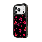Pink & Red Summer Flowers | iPhone 18 Pro Max / Impact Case MagSafe Compatible - Glossy / Glossy Black | Image 2